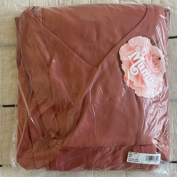 NWT Show Me Your Mumu Jenn Maxi Dress Rustic Mauve Crisp Size XXS - Picture 4 of 6